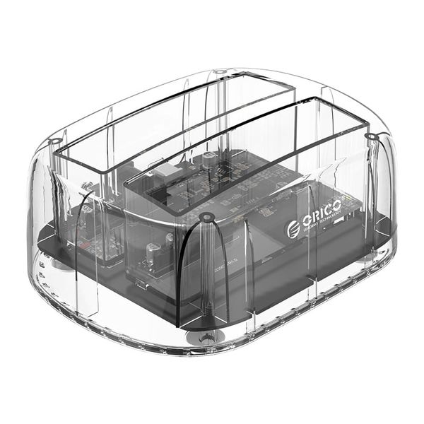Orico 2 Bay 2.5"/3.5" USB3.0 HDD|SSD Dock - Transparent