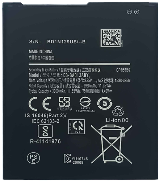 Replacement Battery for Samsung A3 Core, Model: SM-A013G SM-A013G/DS