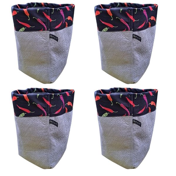 4 Pack|15L Grow Bags | Chilli Trim | Heavy Duty