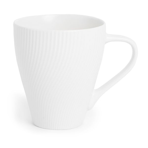 George &amp; Mason - Linea 4 Pack Textured Mugs - White