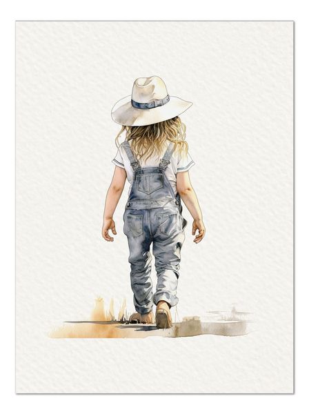Kids Wall Art: Little Farm Girl