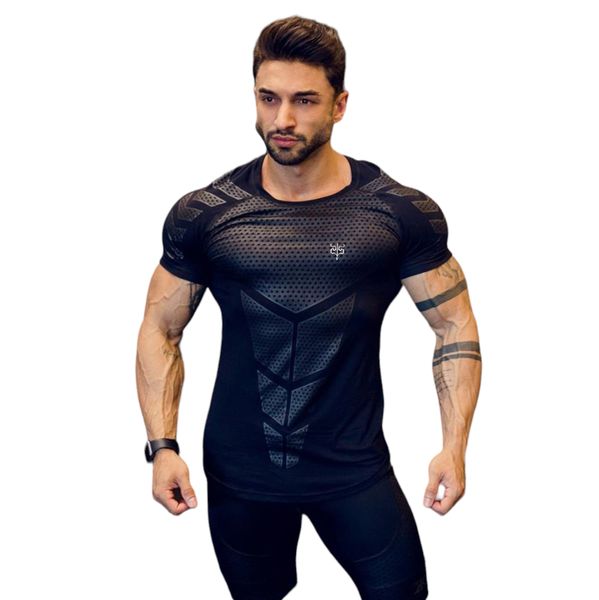 Compression T-Shirt For Men - APEY Gym Shirts Quick Dry Activewear - Grey