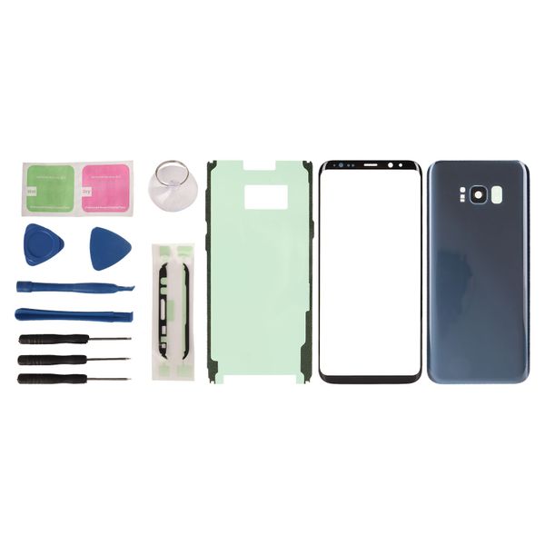 S8+ Back Glass Blue w/Lens