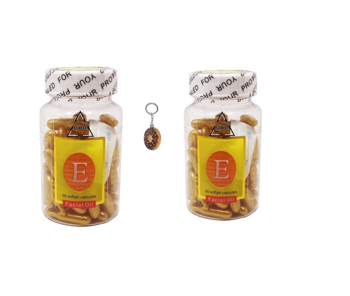 Vitamin E &amp; Aloe Vera Facial Oil Capsules 60 X 2 ,&amp; Keyring