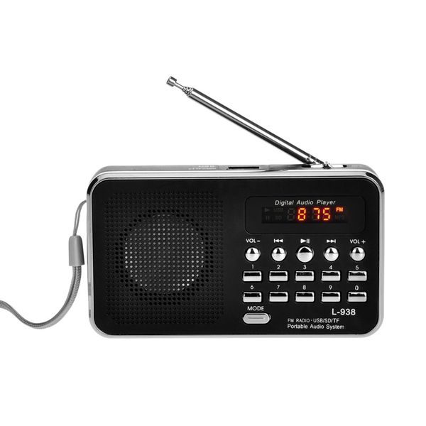 L-938 MP3 Audio Player FM Radio Support SD MMC Card AUX-IN Earphone-out