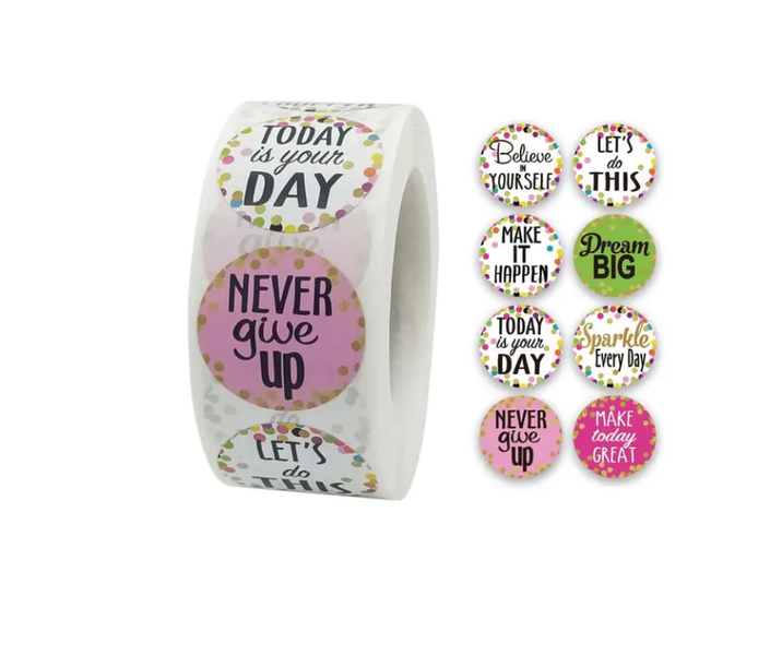 School Reward Stickers Teacher/Pupil Arts Crafts 500p/roll Sparkle