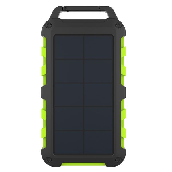 SolarMate 10 000mAh Powerbank With LED Light - Green