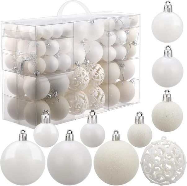Luxurious shatterproof 100 pcs christmas baubles .