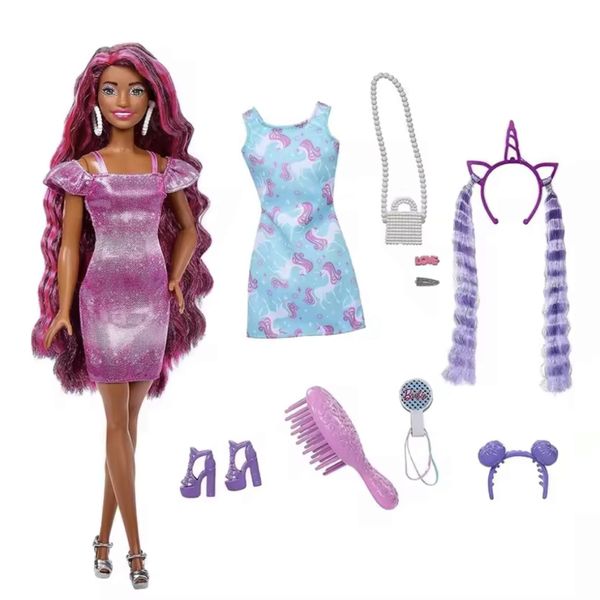Barbie Totally Hair Pink Shimmery
