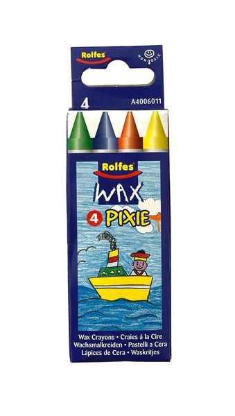 Rolfes Standard Wax Crayons 4 Assorted Colours, Bulk Pack of 100
