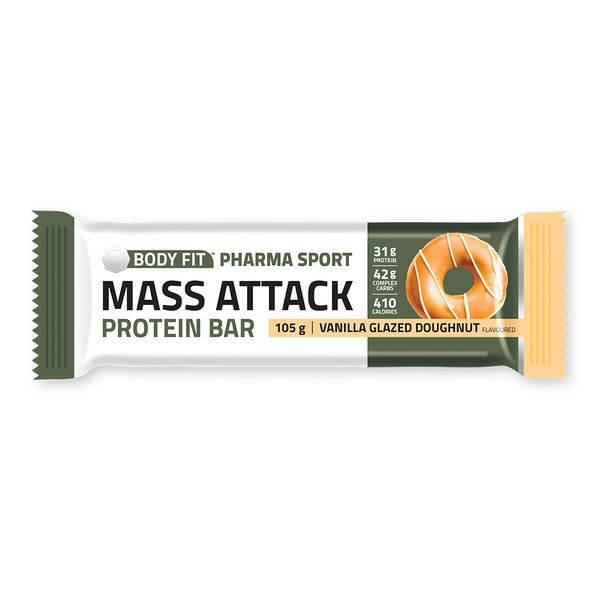 BF Pharma Sport Mass Attack Bar 105g Vanilla Glazed Doughnut
