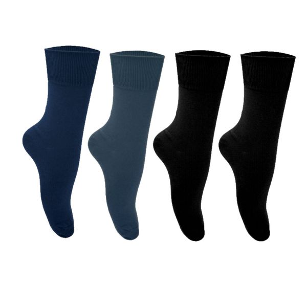 TIVTOV - 4 Pack Men Crew Socks Cotton Rich Breathable Everyday Comfort 7-9