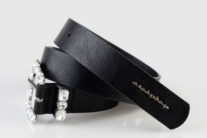 Sissy Boy: Stone Heart Belt With Rhinestone Buckle