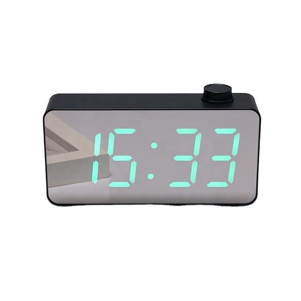 LED Mirror Clock with Time Projection