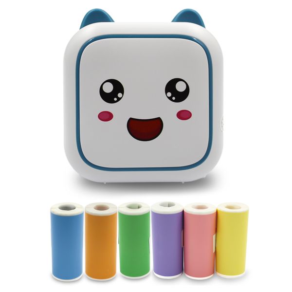 Uuname Portable Mini PhotoThermal Printer &amp; 6 Colorful Sticker Paper-C26S6