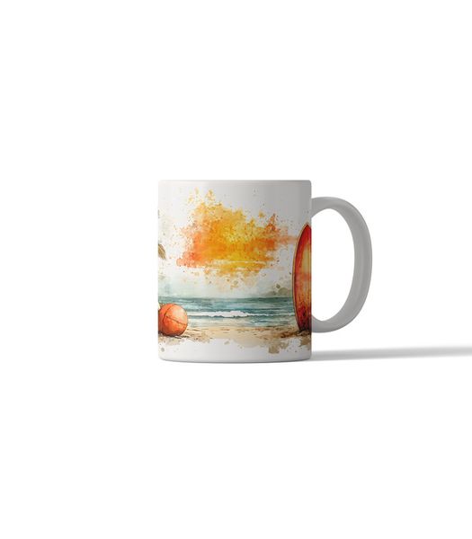 Printed Coffee Mug - Retro Surfing DSG 17
