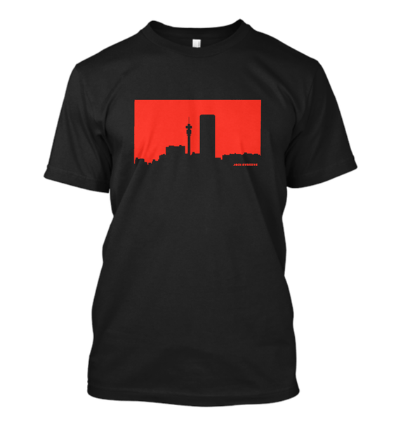 Jozi Streets T-Shirt Black - Neon Red