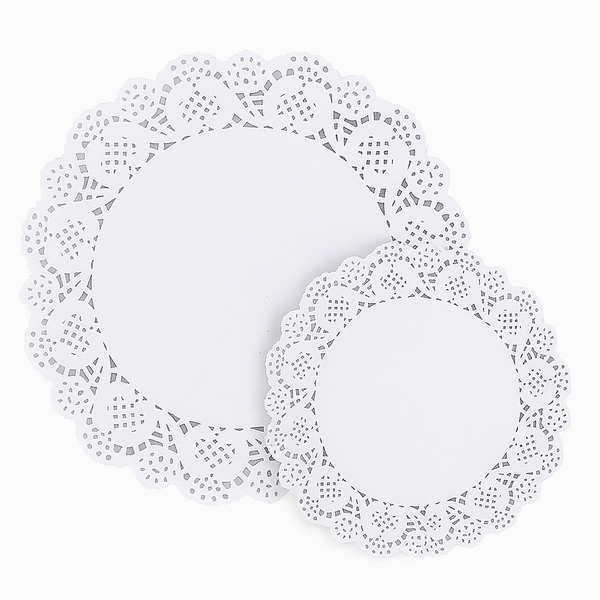 200 Units Round Disposable Paper Doilies for Plates Decoration Placemat