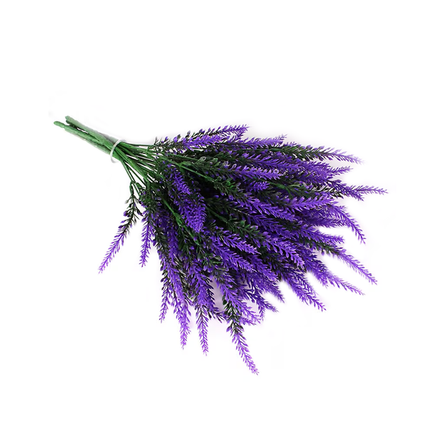 6 Simulated Purple Lavender Plastic Flowers For Rural Decoration - Purple