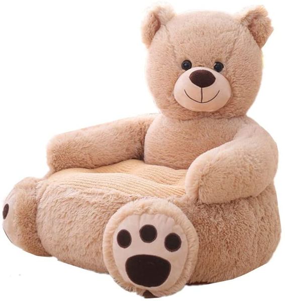 Totland Bear Kids Plush Sofa/Chair - Light Brown