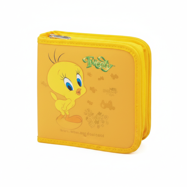Tweety 40 CD Wallet Yellow - Durable Storage for CDs and DVDs