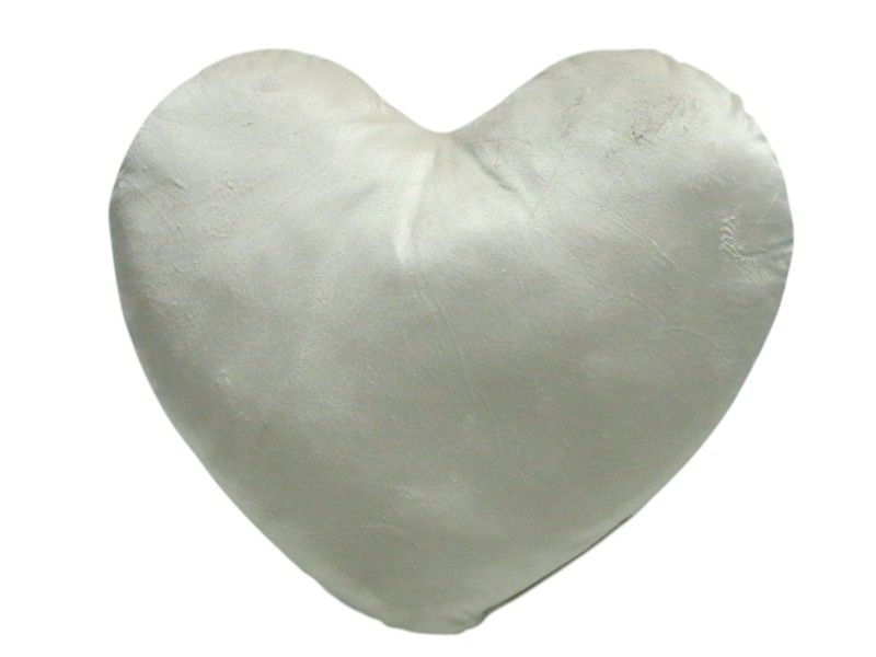 White Velvet Gold Foil Heart Throw Pillow 26x45cm