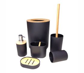 Bamboo 6 Piece Bathroom Set Round | Shop Today. Get it Tomorrow ...