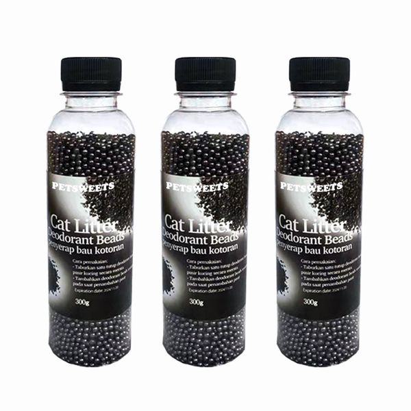 3 Pack Cat Litter Freshener Cat Litter Deodorizer Beads 900g