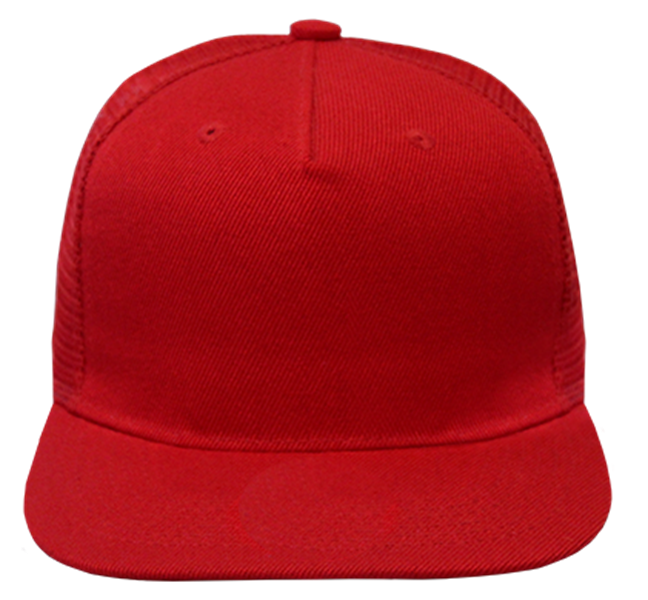 A-Frame Flat Peak Cap (Red image