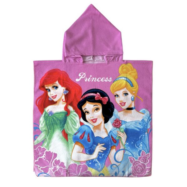 Kids Hooded Swim Towels Pink Princess