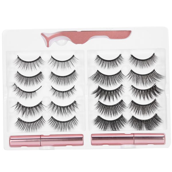 Magnetic Liquid Eyeliner Long Thick Magnet False Eyelashes Eyelash #02