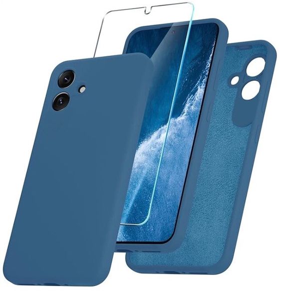 Cover with Glass Compatible with Samsung Galaxy A06 - Dark Green