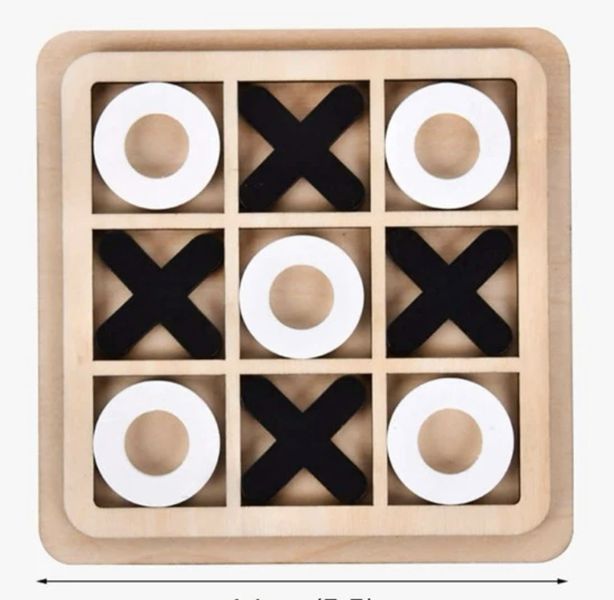X and O Wooden Board Game