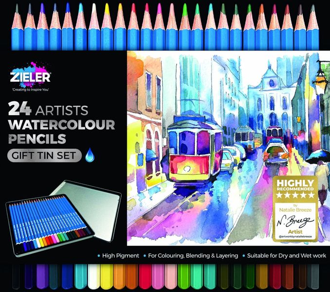 Zieler Water Colour Pencils Set of 24