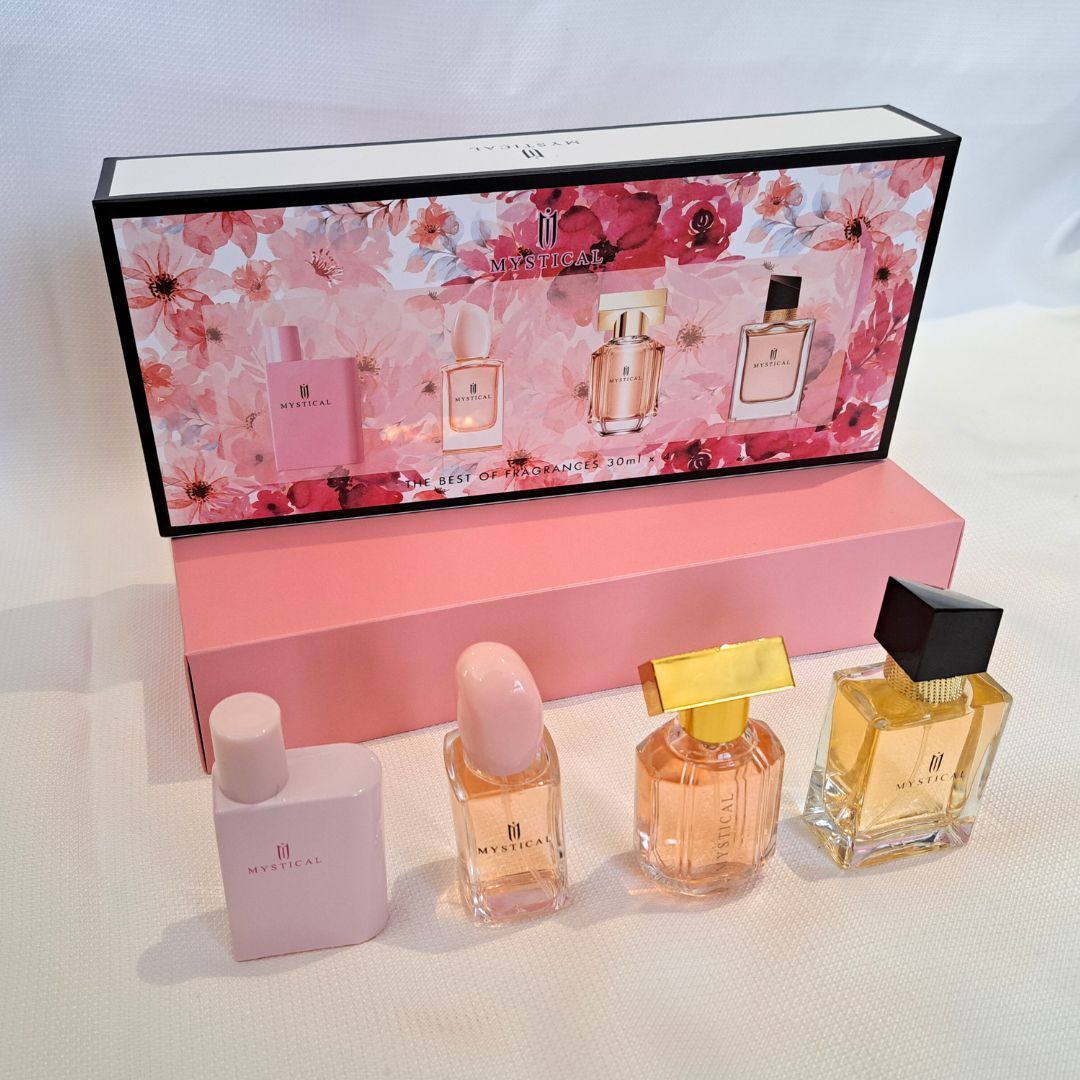 Mystical Pink Flower Gift Perfume Set for Her - 30 ml x 4 | Shop