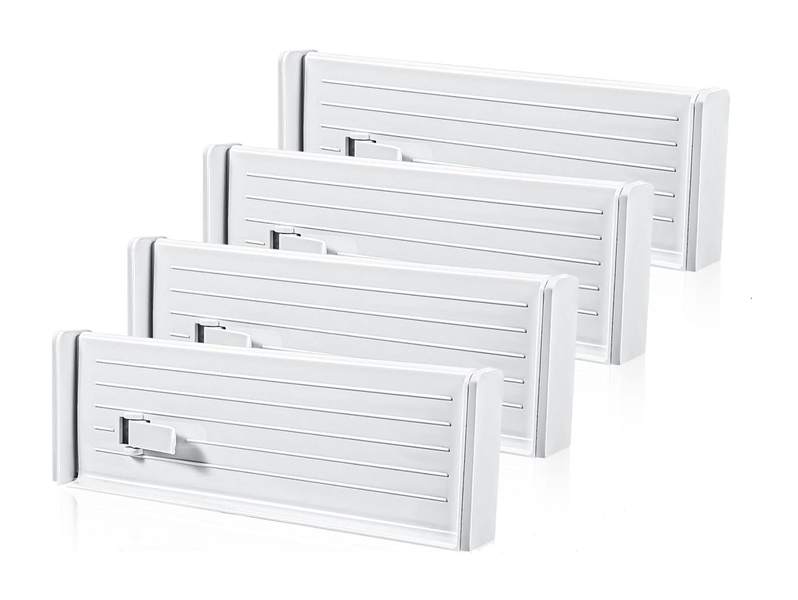 4 Piece White Drawer Dividers