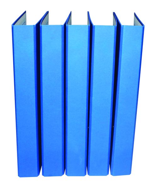 Files 5 Pack Blue Ring Binder Board Files
