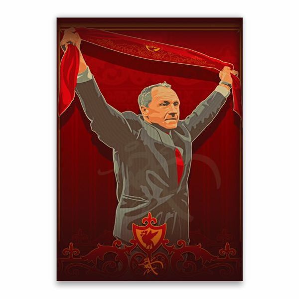 Bill Shankly Cartoon Poster - A1
