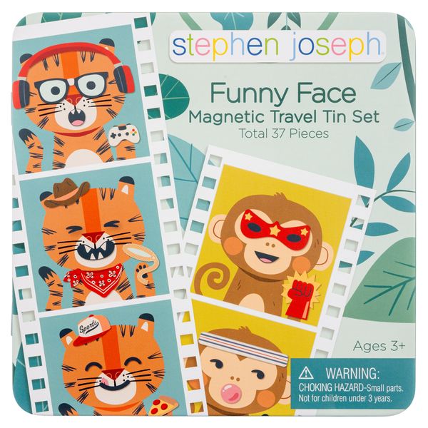 Stephen Joseph Magnetic Funny Faces Set Wild Animals
