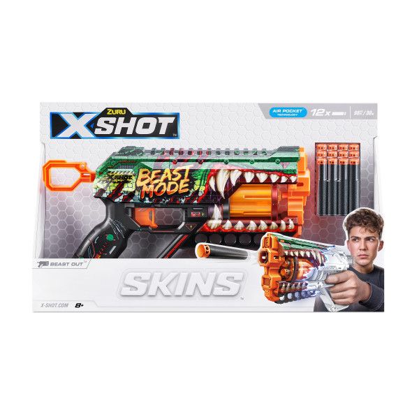 X-Shot Skins Griefer Blaster (12 Darts) by ZURU- Assorted