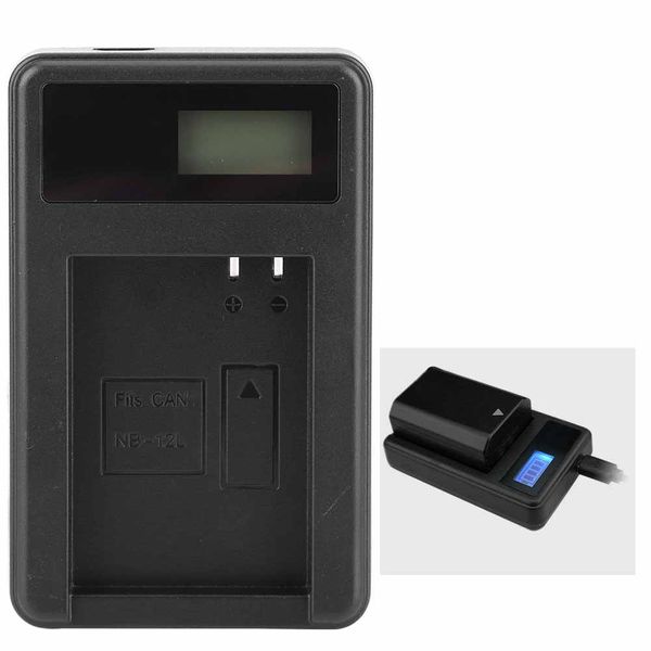 NB-12L Single Slot Charger with LCD