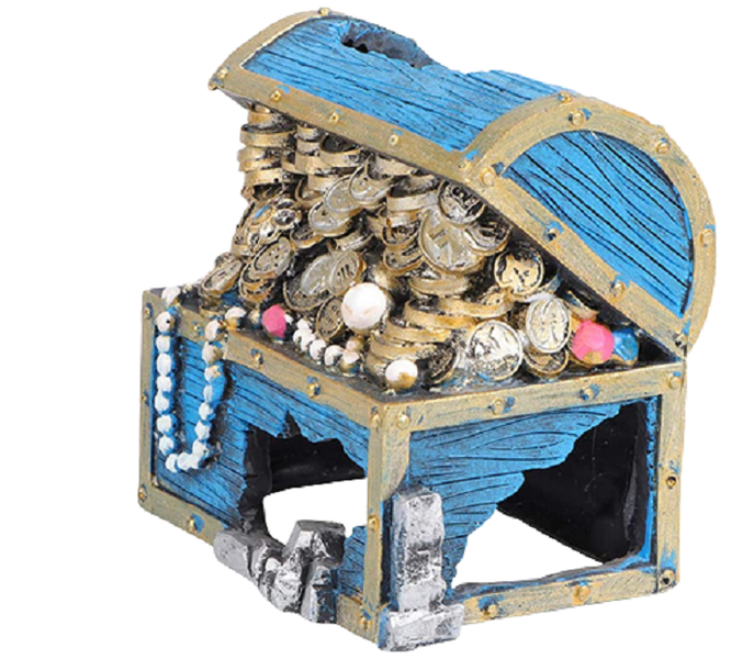 Aquarium Decorative Treasure Chest Ornament Fish Tank Underwater
