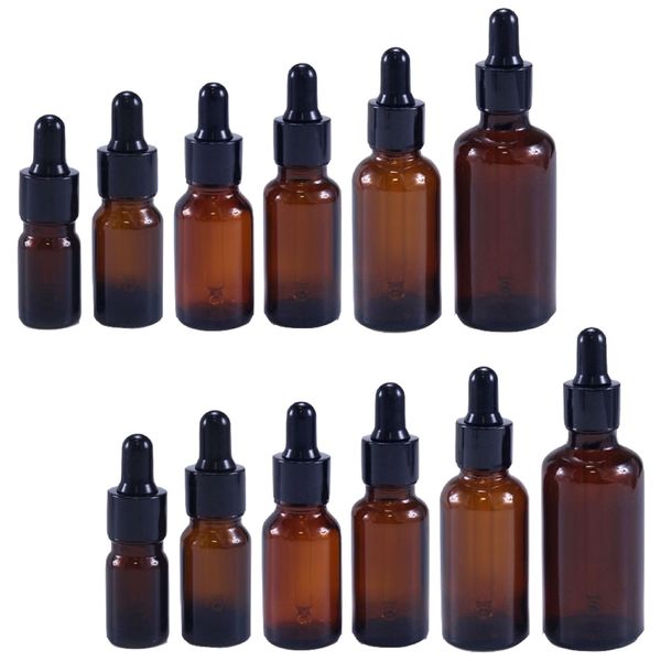 Health Multi-Purpose Refillable Eye Dropper Aromatherapy Bottles 12 piece