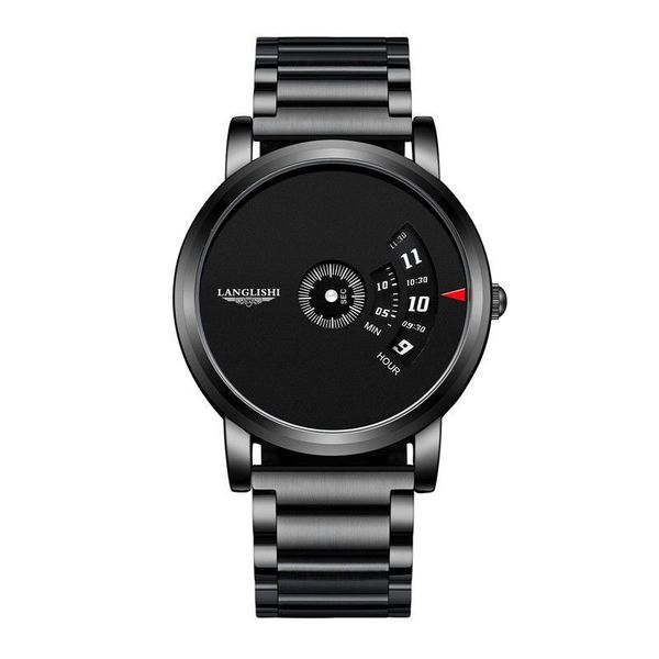 Mechanical Chronograph - Rotating Disc Display and Skeleton Dial - 41mm - Black