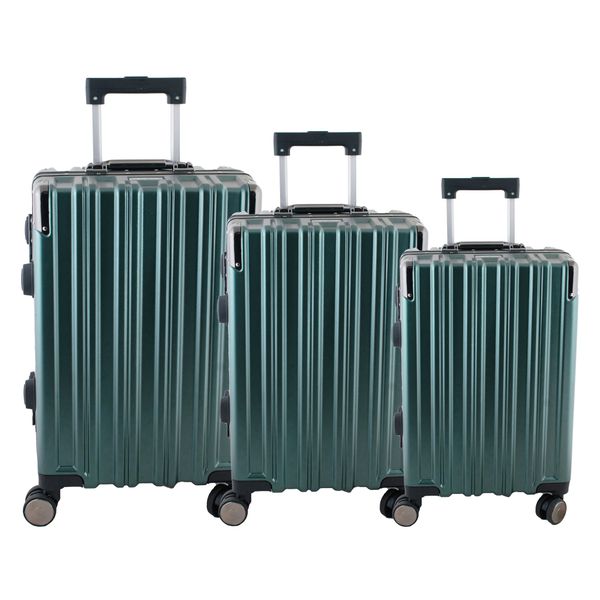 Marco Trunk 3-Piece Luggage Set - Polypropylene Lock &amp; Clip Security Case
