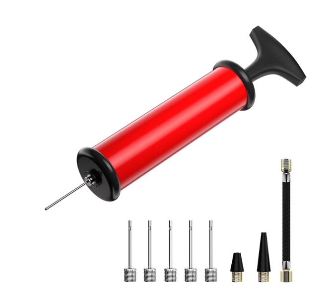 Ball Inflator Pump With Hose And Needle - Reusable