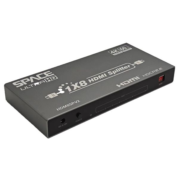 Space TV UltraHD 8 Way HDMI Splitter 4K HDMI