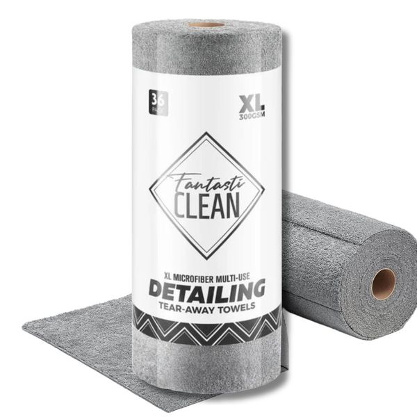 FantastiCLEAN XL Multi-use Detailing Microfiber Cloths - 36 Pack/Roll