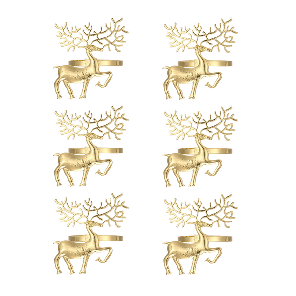 Christmas Decorations Gold Napkin Ring Durable Delicate Deer Napkin Ring Ho