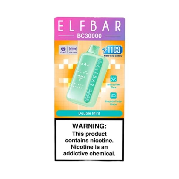 Elf Bar BC30000 Disposable Vape - Double Mint (Pack of 5)
